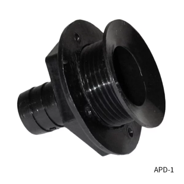 TH Marine 3/4in All Purpose Drain, Straight, Black - APD-1-DP