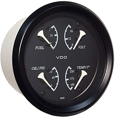 VDO INSTRUMENTS 4-IN-1 GAUGE BLK. 110-11700 - Boat Owners Warehouse ...